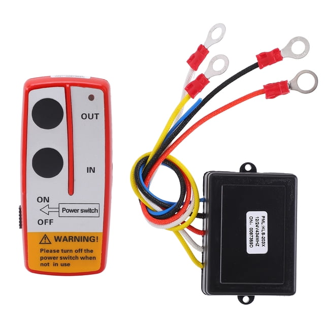 Winch Wireless Remote Control Kit, 12V 24V 75ft Control Distance Simple Operation Portable Handset Switch Controller For Truck ATV SUV Red