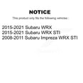 thumbnail image 2 of Kugel Front Rear Wheel Bearing & Hub Assembly Kit for Car Subaru Impreza WRX STI - Left Right Side (Driver Passenger) K70-101274, 2 of 11