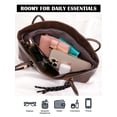 thumbnail image 6 of Deago Vintage Shoulder Bags for Women Y2k Fall Purse Top Handle Hobo Handbag PU Leather Tote Bag with Cute Pendant (Coffee), 6 of 8