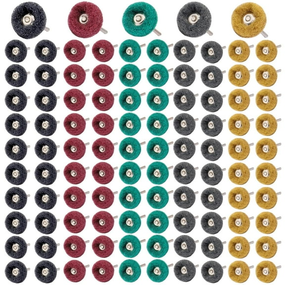 Polishing Buffing Wheel Set,Wool Felt Cotton Mounted 3mm Shank for Rotary Tool Accessories,Mini Brush Polishing Kit for Watch and Jewelry 50 Pieces