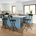 thumbnail image 2 of Rfiver Folding Stool with Back, Heavy Duty Foldable Stools for Adults with Handle, Portable Folding Stool Chair (24 inch Set of 1), 2 of 15