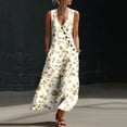 thumbnail image 2 of Stamzod Womens 2026 Floral Dress V Neck Sleeveless Flowy Long Dresses Summer Vacation Beach Sundresses Multicolor E XXL, 2 of 8