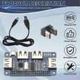 thumbnail image 4 of 4 Ports USB HUB HAT For Raspberry Pi 3 / 2 / Zero W Extension Board USB To UART For Serial Debugging, 4 of 5