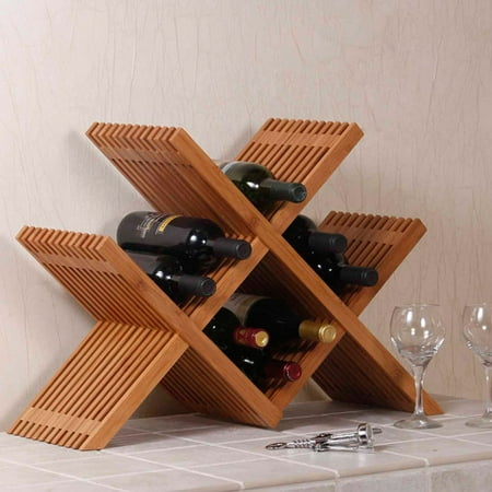 Seville Natural - Seville Classics Classic Lines Bamboo Wine and Storage Rack