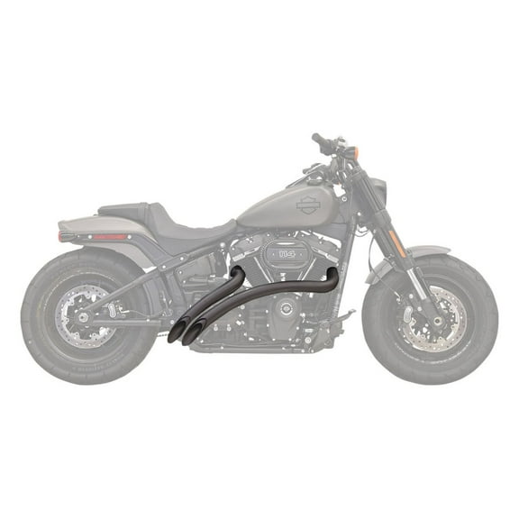 Bassani Radial Sweepers Black Exhaust System w/Black Heat Shields (XL-FF12B)