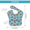 thumbnail image 4 of Hirioo Turtle for Baby Waterproof Pocket Bib Adjustable Closed for Babies Toddlers with Large Pocket 6-24Months, 4 of 8