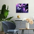 thumbnail image 4 of Fenyluxe Butterflies Purple Gothic Art Canvas Wall Art Ready to Hang Room Home Decor 20x16in, 4 of 6