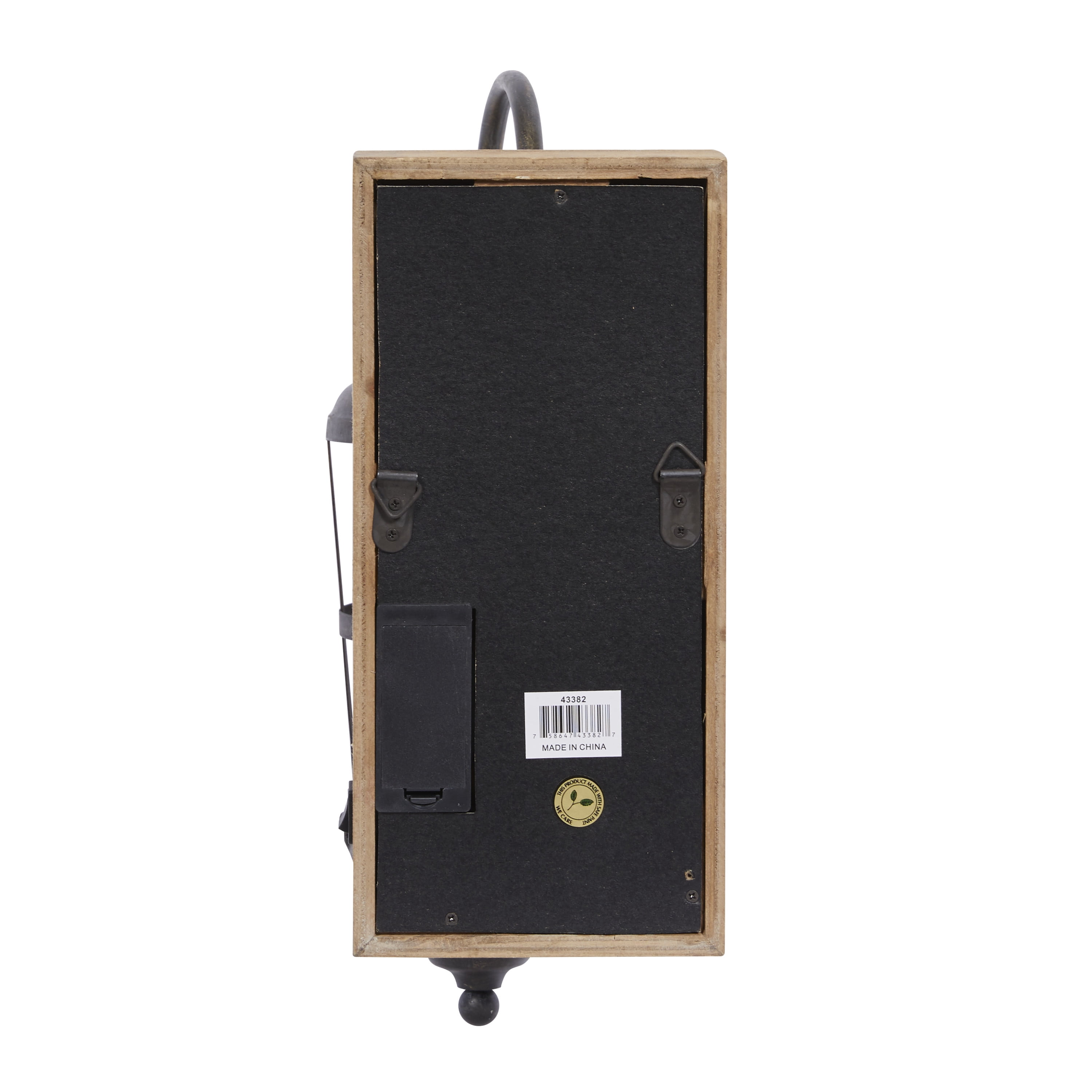 DecMode 5.5"W, 15"H Metal Industrial Candle Wall Sconce, Black, 1 - Piece