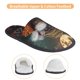 thumbnail image 3 of Balery Banana Leaf Meditating Gorilla Pantuflas de Casa de Felpa Silenciosas con Diseño Estampado, Zapatillas Cómodas Antideslizantes de Algodón para Interior-Large, 3 of 8