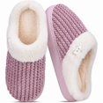 thumbnail image 1 of wonima44 Fluffy Slippers for Women Cozy Memory Foam Slippers Women's Warm Comfy Slip On Anti-Skid House Shoes Indoor and Outdoor Great Gifts, 1 of 1