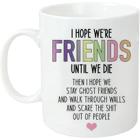 SWEET HOME DECOR Best Friend Birthday Gifts for Women Funny Friendship Gift Idea Sister Female BFF Soul your Bestie Coffee Mugs Tea Cup White 11oz