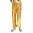 thumbnail image 2 of vastwit Kids Girls Sequin Hip-hop Jazz Dance Pants Elastic Loose Trousers Party Show Costume 2024 Gold 6, 2 of 7