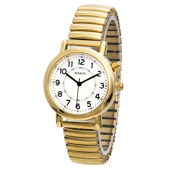 Blekon Original Light Up Dial Watch for Ladies 33mm Case Push Button Glossy Expansion Band - Analog Watch with Glow in The Dark Dial, Ideal for Everyday and Party Wear