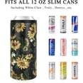 thumbnail image 3 of 12 oz Slim Can Cooler Stainless Steel Skinny Can Cooler Insulated Beer Can Cooler for Hard Seltzers Unique Sunflower Gifts for Women and Men, 3 of 6
