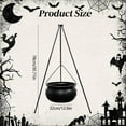 thumbnail image 3 of Tripod Jar-Halloween Decorations-Halloween Decor Outdoor Large Cauldron On Tripod Outdoor Decorations with Green Light Black Plastic Bowl Candy Bucket for Halloween Indoor Porch Outdoor, 3 of 4