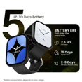 thumbnail image 4 of Hammer Tussle Montre Intelligente Écran HD 2.01 Pouces, Appel Bluetooth, Couronne Rotative, Assistant Vocal, Jeux Intégrés, Notifications Intelligentes, Cadrans Personnalisés, Mode Sport, DND, Rise to Wake Noir Poudre, 4 of 7