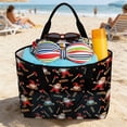 thumbnail image 2 of Christmas Gnomes Beach Bag for Women, Large Breathable Mesh Beach Tote Bag, Black Xmas Star Hat Axe Wood Cartoon Sandproof Lightweight Travel Bags for Vacation Picnic Swimming Pool 15.7"x15.7"x9.1", 2 of 9