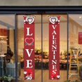 thumbnail image 4 of Tnobhg 1 Pair Valentine's Day Couplet Eye-Catching Clear Pattern Door Hanging Banner for Home Holiday Decoration, 4 of 8
