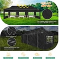 thumbnail image 2 of COBIZI Heavy Duty 10x30 Party Tent, Commercial 10x30 pop up Canopy for Parties Waterproof Gazebos with 8 Sidewalls, All Season Wind & Waterproof UPF50+,Stable Thickened Frame, 2 of 9