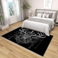 thumbnail image 4 of 3x5 Rug, Deer Door Mat, Gothic Deer Head Rug, Cabin Animal Rugs for Entryway, Washable & Non Slip & Soft Low Pile Small Carpet, Indoor Doormat, Deer Home Decor & Gifts, 4 of 7