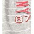 thumbnail image 2 of Aeropostale NY 87 camiseta adornada a rayas para mujer, gris, mediana Aeropostale Camiseta adornada, 2 of 2