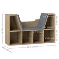 thumbnail image 3 of HOMCOM 6-Cubby Bookcase Bookshelf with Cushion Reading Nook, Oak, 3 of 10