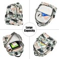 thumbnail image 5 of FORMRS Mini Backpack Purse for Women Quilted Travel Daypack Casual Shoulder Bag, Black Floral Cat Pattern, 5 of 7