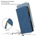 thumbnail image 5 of Tarise Phone Case for Samsung Galaxy S22+, Galaxy S22 Plus Wallet Case with Zipper for Women and Men, PU Leather Magnetic Flip Kickstand Closure Wrist Strap Zipper Card Holder Phone Cases, Blue, 5 of 8
