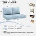 thumbnail image 3 of (2 pack) Snubbull Outdoor 46" x 26" x 5" Loveseat Cushion Set, Water repellent, Fade Resistant, Cushion Set for Couch, Bench, and Swing, Sky Blue, 3 of 7