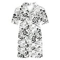 thumbnail image 4 of juhao Women Pajama Set Short Sleeve Button Down Shirt and Shorts 2 Piece Lounge Pjs Shorts Matching Summer Sleepwear, 4 of 5