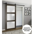 thumbnail image 5 of Slab Barn Door Panel Frosted Glass 32 x 84 inches | Lucia 2552 Chocolate Ash | Sturdy Finished Doors | Pocket Closet Sliding, 5 of 6