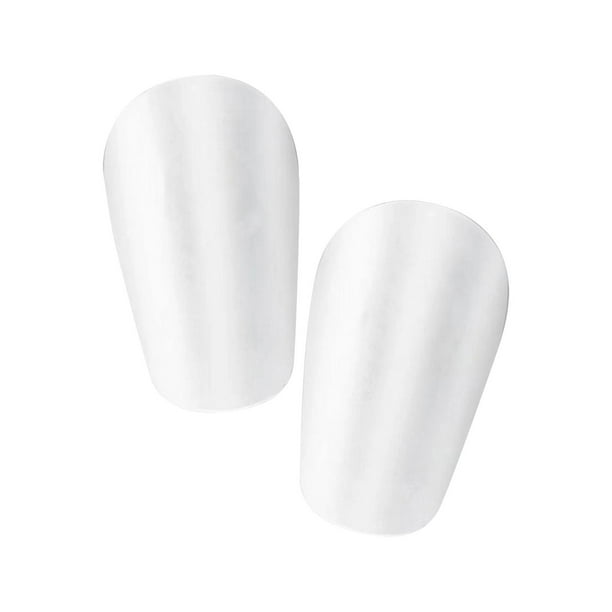 1 par de miniespinilleras de fútbol, accesorios ligeros, protección pequeña, fútbol XS Blanco 8cmx5cm