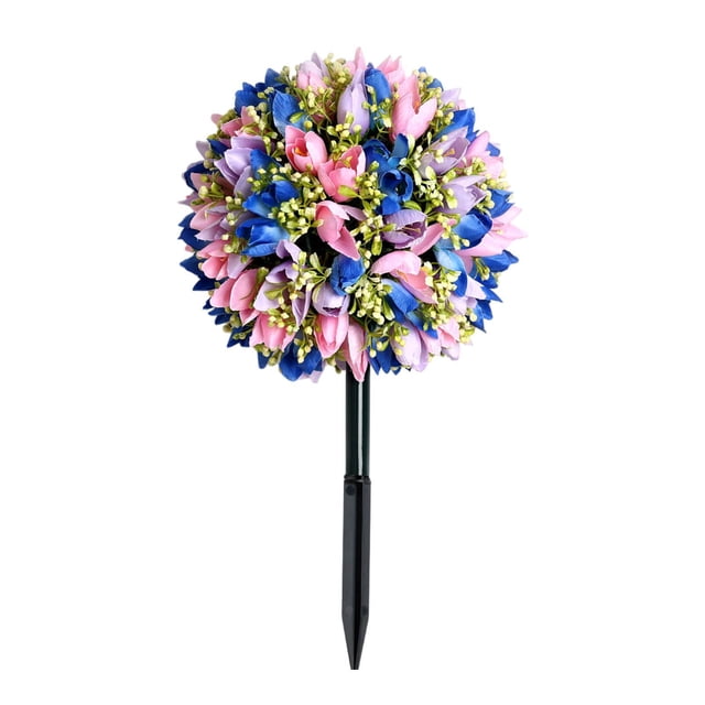 Lipstore Artificial Flowers Ball Bush Backyard Decorations Garden Faux Greenery Shrub C