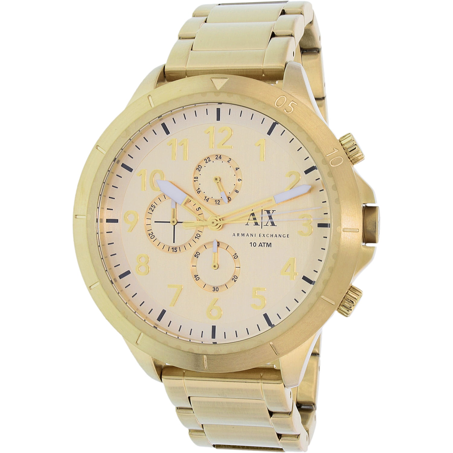 gold watch armani exchange