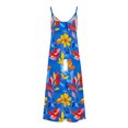 thumbnail image 4 of Staron Robes d'Été pour Femmes en Liquidation à Moins de 10 $ Floral Tendance Ample Robe d'Été Sans Manches Col en V Boho Bretelles Spaghetti Été Décontracté Plage Fête Robes, 4 of 5