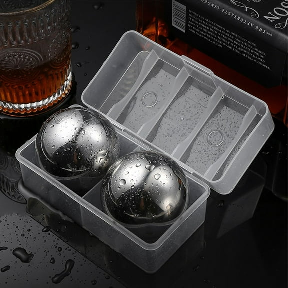 38Mm Stainless Steel Ice Cubes Ice Balls Reusable Chilling Stones Whiskey Wine