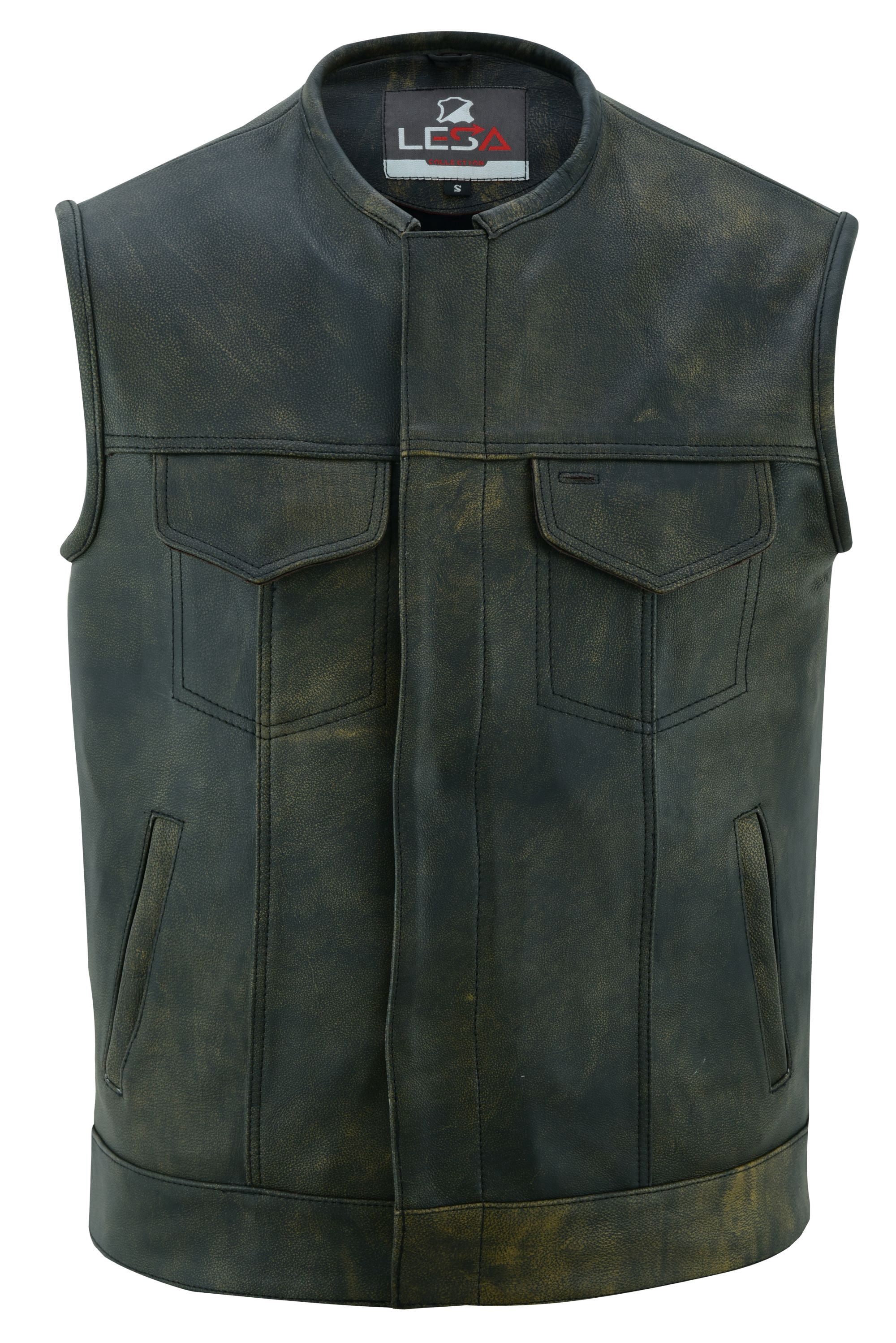 Bulletproof Vest Leather Cowboy Vest Men Milwaukee Leather MLM3500