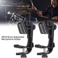 thumbnail image 2 of Hoop 2Pcs Drum Microphone Clips Drum Adjustable Microphone Holder Drum Hoop Rim Mount Shock Mount, 2 of 7