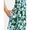 thumbnail image 3 of Time and Tru Women's Strappy Cotton Maxi Dress, Sizes XS-XXXL, 3 of 4