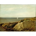 thumbnail image 2 of William Edward Norton 14x12 Gold Ornate Wood Frame and Double Matted Museum Art Print Titled - Maine Coast (1875), 2 of 4