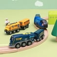 thumbnail image 2 of Battery Operated Locomotive Pay Train Set Fit for Wooden Railway Track Powerful Engine Bullet Electric Train for Boys Girls Gift, 2 of 5