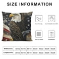 thumbnail image 5 of Orinice Bald Eagle Flag Symbol Graphic Decorative Men Women Room Cushion Throw Pillow Cover 12x12in, 5 of 5