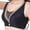 Black, variant on Underwea Nylon,Spandex B r without steel ring Women's Non Non Marking Back Lifting Breasts Gathered Underwear Soft Skin Friendly Front Buckle Bra 4
