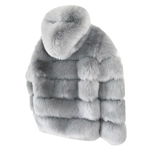 Women's Winter Hooded Coat Soft Thermal Outerwear With Deep Pockets