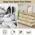 thumbnail image 6 of Furtivusia 6 Drawers Double Dresser for Bedroom, Modern Chest of Drawer Storage Cabinet with Wood Legs for Living Room, Oak Color, 6 of 9