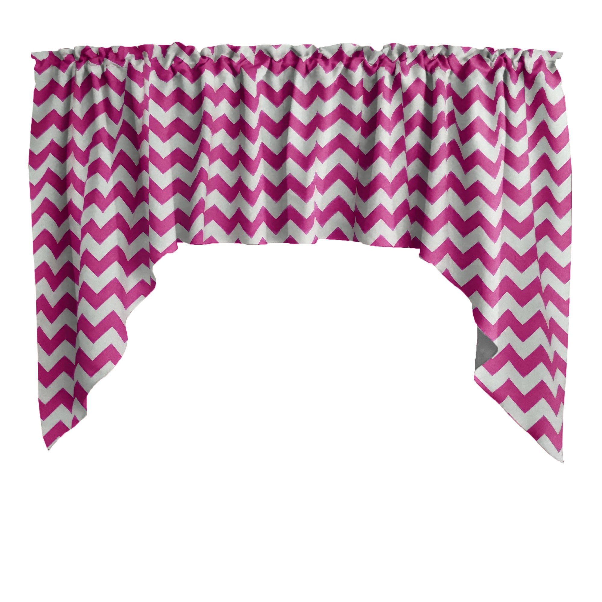 Swag Valance Cotton Chevron Zig Zag Print 58" Wide / 36" Tall