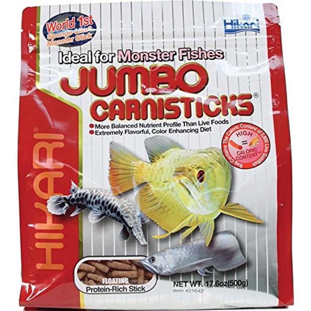 Hikari Jumbo Carnisticks Large Breed Fish Food, 17.6 Oz