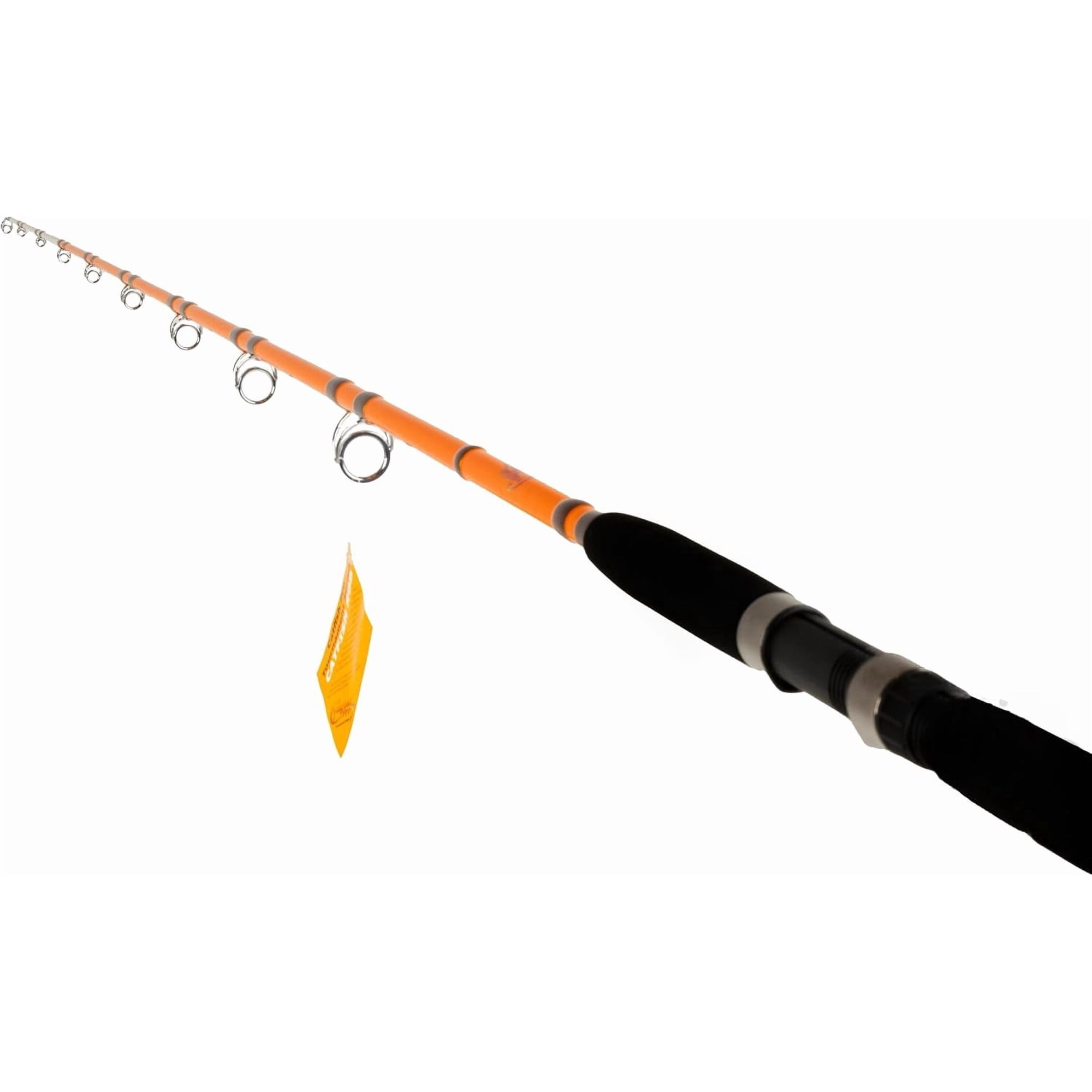 7 6 One-Piece Spinning Rod with Super Grip Glow-in-the-Dark Tip Heavy-Duty Stainless-Steel Guides