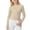 00-Khaki1406, variant on Lullu Girl's Tie Wrap Top Solid Lightweight Long Sleeve V Neck Shirt for Dance
