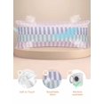 thumbnail image 2 of Colorful Stripe Pillow Cases Body Size, Smooth Satin Pillowcase for Hair and Skin, Modern Pink Purple Blue Vertical Striped Decorative Cooling Bed Pillow Covers with Zipper, 20x54 Inches, 2 of 5